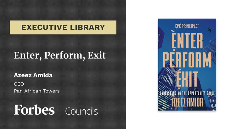 Executive Library post - Enter Perform Exit by Azeez Amida - cover image