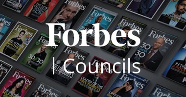 Forbes Councils logo over magazine covers