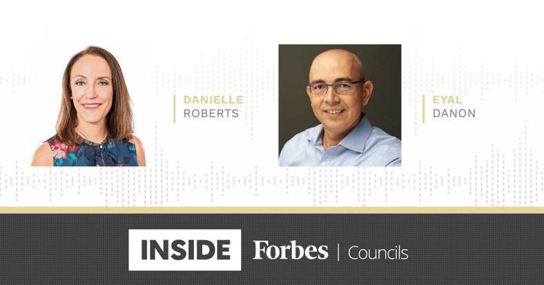 Podcast image of Eyal Danon and Danielle Roberts.