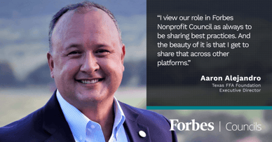 Featured image for Aaron Alejandro Says Forbes Nonprofit Council Gives His Brand More Visibility and Helps Him Inspire Educators.