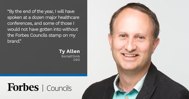 Featured image for Forbes Councils Helps Drive Public Speaking Success For Ty Allen. 