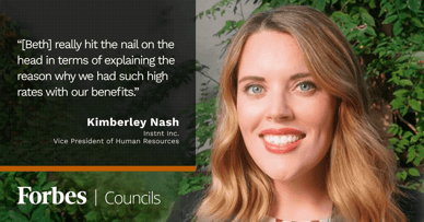 Featured image for Kimberley Nash Lands Big Benefits Savings Through Forbes Councils Partner Beth Schoenfeldt.
