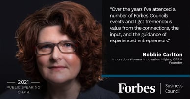 Featured image for Bobbie Carlton is Forbes Business Council Public Speaking Chair.
