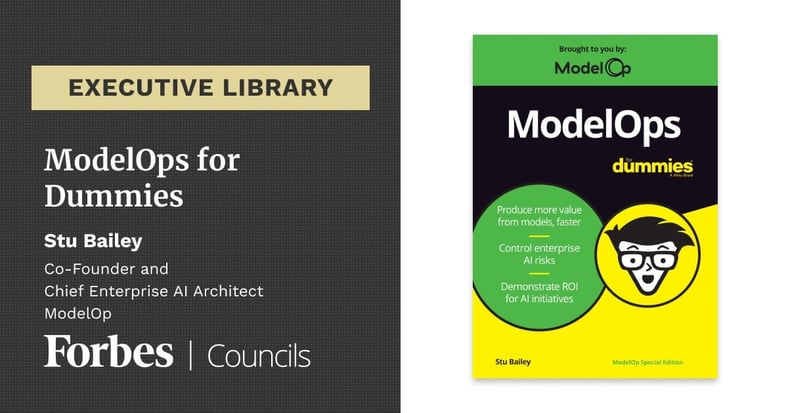 Featured image for ModelOps for Dummies by Stu Bailey.