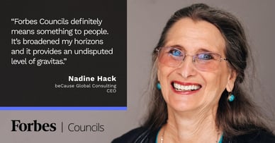 Featured image for Forbes Councils Gives Nadine Hack a Forum to Hone Her Writing Skills. 