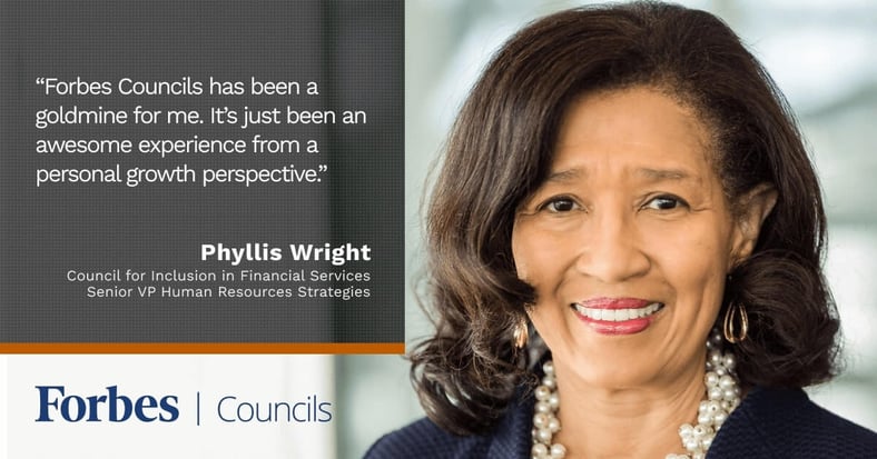 Featured image for Forbes Councils Provides Phyllis Wright With Personal Growth and Business Visibility.