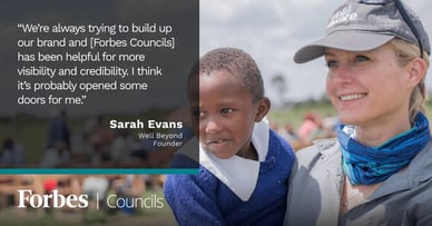 Featured image for Forbes Councils Gives Sarah Evans a Platform to Share Expertise. 