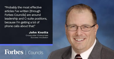 Branding Platform for John Knotts: Forbes Coaches Council