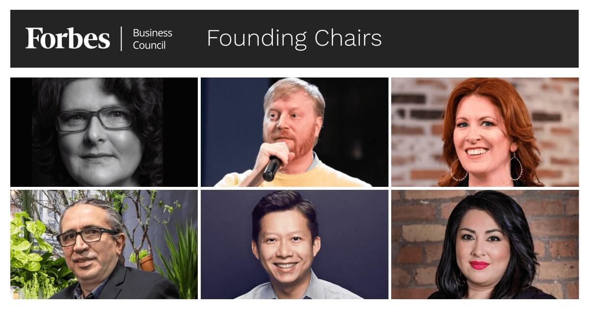 Headshots of Forbes Business Council Groups founding chairs