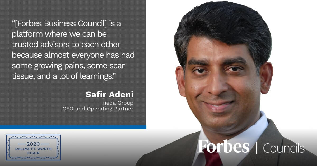 Forbes Business Council member Safir Adeni