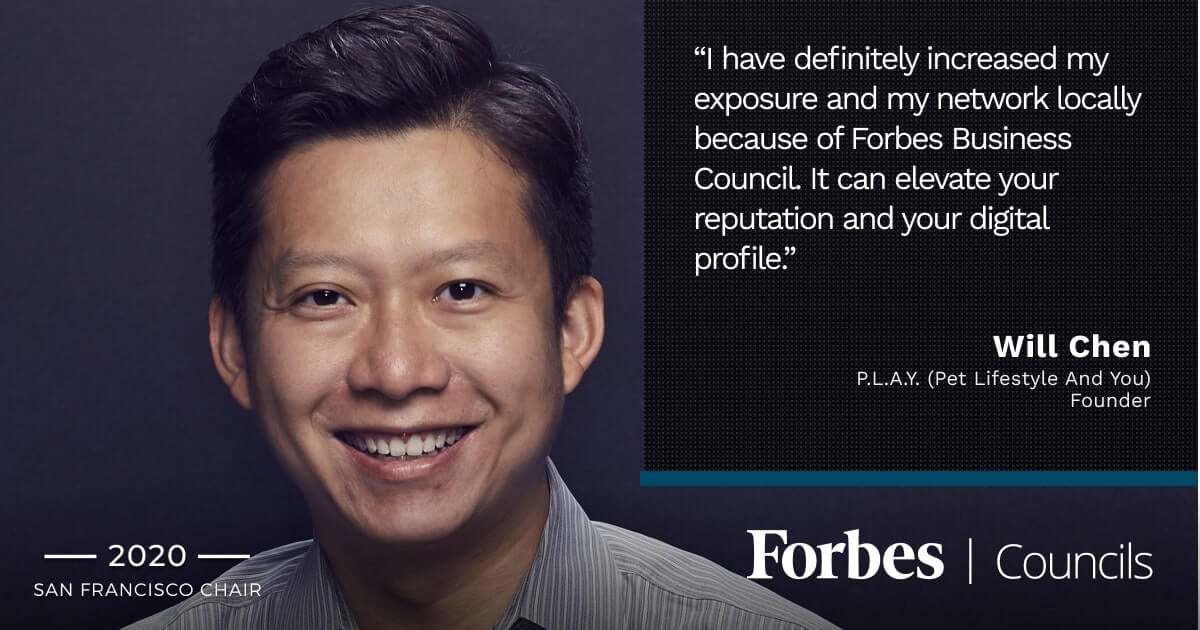 Will Chen is Forbes Business Council San Francisco Group Chair