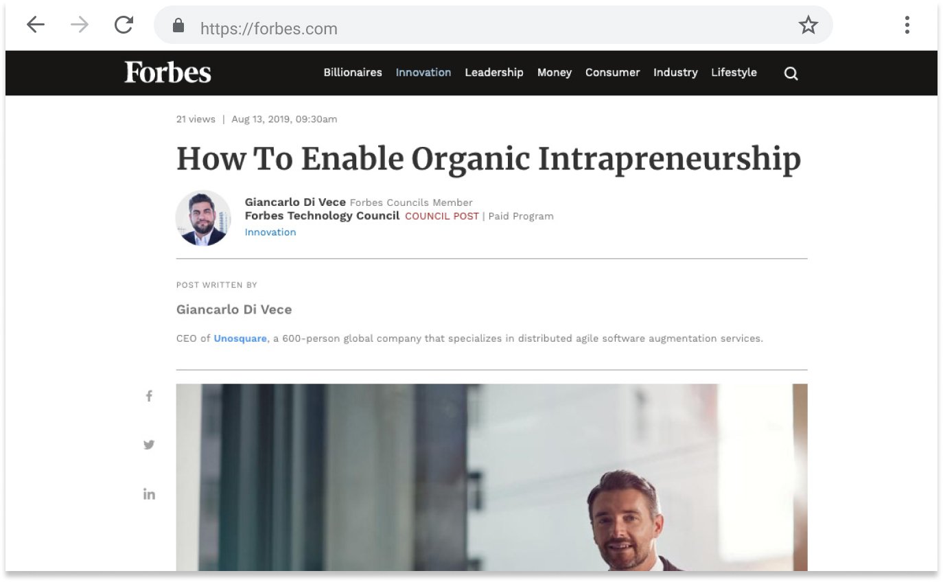 Example of a member article on Forbes.com