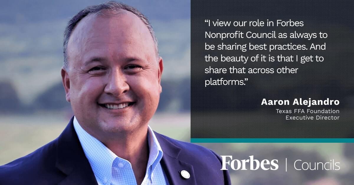 Aaron Alejandro Says Forbes Nonprofit Council Gives His Brand More Visibility and Helps Him Inspire Educators