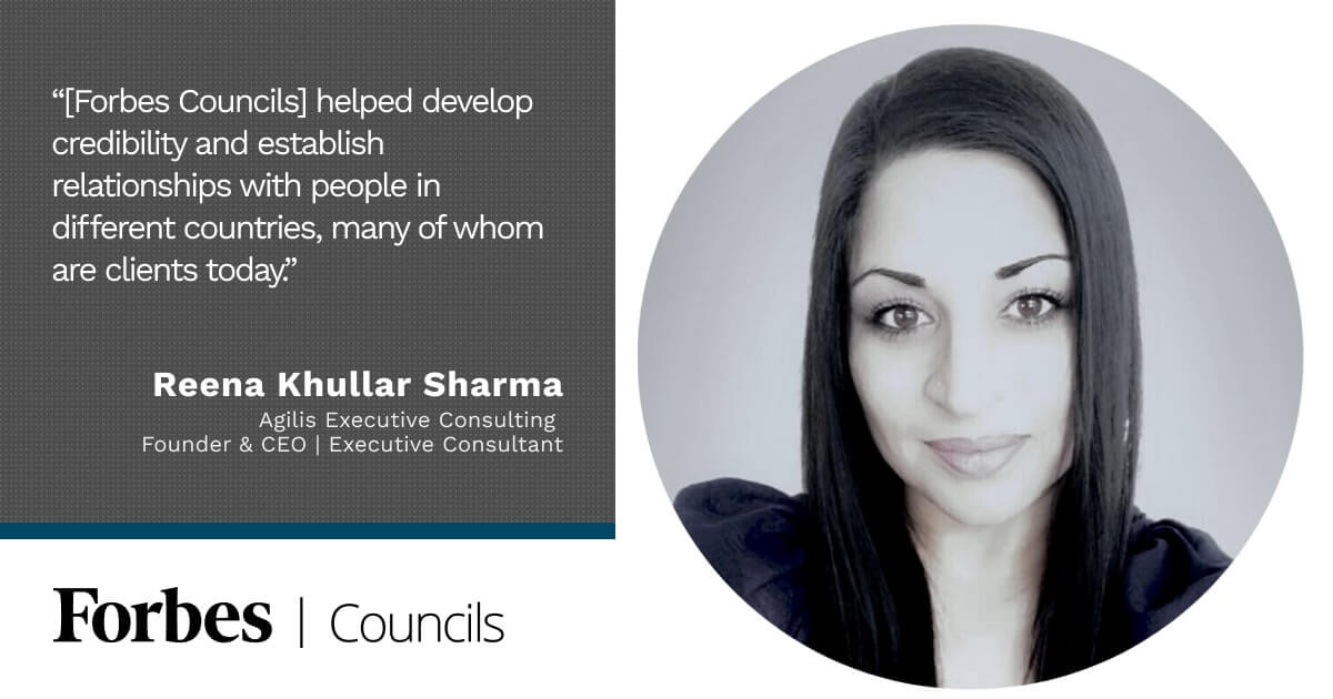 Reena Khullar Sharma Says Forbes Councils Is a Key Catalyst For Growing Her Business