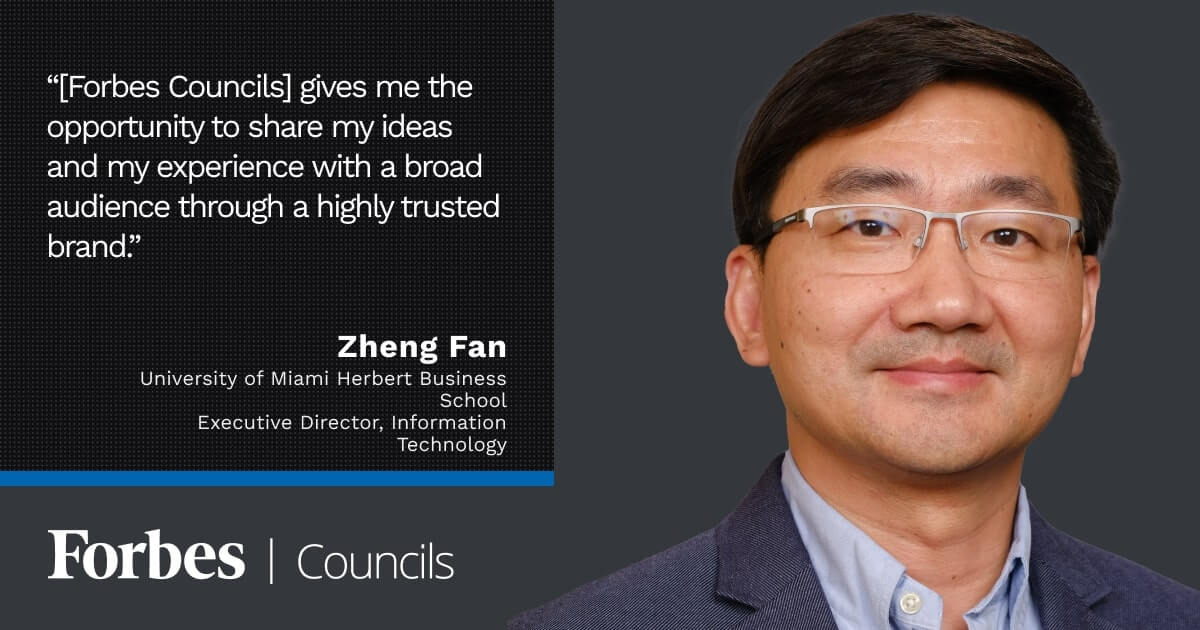 Forbes Technology Council member Zheng Fan